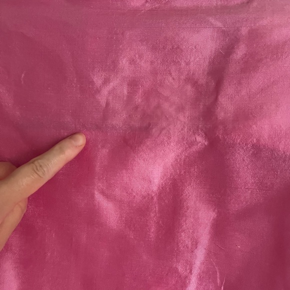 Vintage Pink 100% Thai Silk Shirt w/ Pleats and Ruffles - Picture 5 of 7